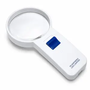 Carson 4X LED Magnifying Glass for Reading – Handheld Magnifier with Light for Menus, Medication Labels, Books & Small Print