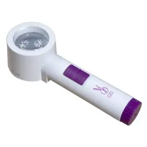 7X / 28D SuperMag LED Lighted Hand Held, Stand Magnifier - 1.9 Inch Lens