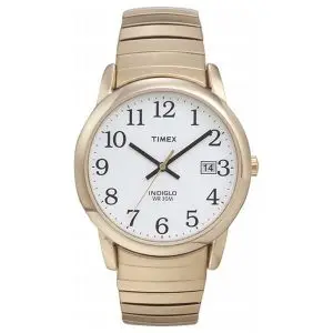 Timex Man's Gold Tone Watch with Date, Indiglo Light