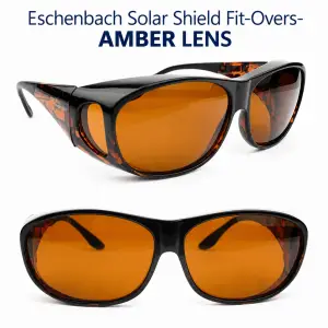 Eschenbach Solar Shield fit-over sunglasses with amber lenses
