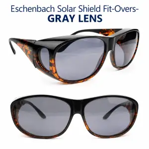 Eschenbach Solar Shield gray polarized lens fit-over sunglasses