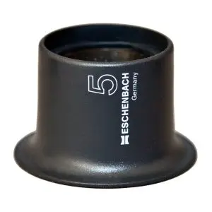 Eschenbach 5X Loupe Magnifier – Precision Magnifier for Reading Fine Print, Coins & Jewelry