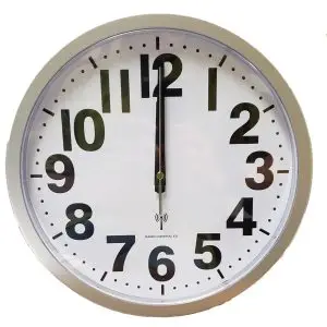 11.5" Low Vision Atomic Analog Wall Clock for Low Vision – Large Easy-Read Numbers