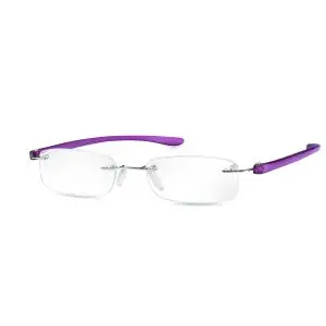 Eschenbach Rimless Reading Glasses/Readers – Purple Small Frame, +1.00 to +4.00