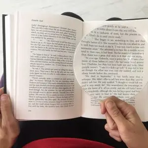 4X Firm Fresnel Round Rimless Magnifier - 6.5 Inches