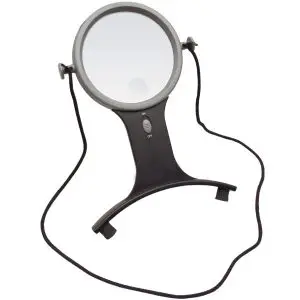 2.5X w/6X Bifocal Lighted LED Hands Free Magnifier