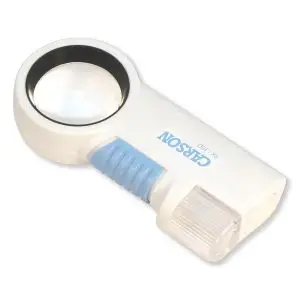 9X Carson LED Lighted Pocket Magnifier - 1.5 Inch Lens