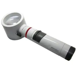 5X / 20D Eschenbach Incandescent Lighted Hand Held, Stand Magnifier - 2.3 Inch Lens