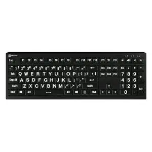 LargePrint White on Black - PC ASTRA 2 Backlit Keyboard