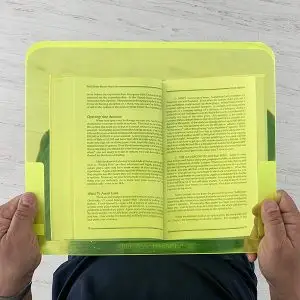 3.5X Full Page UnFramed Magnifier - Firm Fresnel 12 x 14 Inch - Yellow