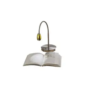 Adjustable Beam LED Daylight Desk Lamp Low Vision Reading & Craft Light – Brushed Nickel & Gold