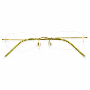 Eschenbach green rimless oval reading glasses