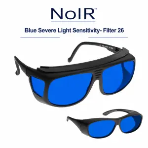 NoIR blue severe light sensitivity fit-over glasses Filter 26