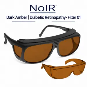 NoIR Filter 01 dark amber glasses for diabetic retinopathy and glare sensitivity