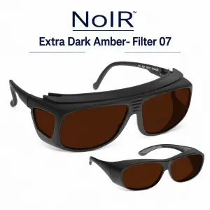 NoIR Filter 07 extra dark amber fit-over glasses 3% VLT