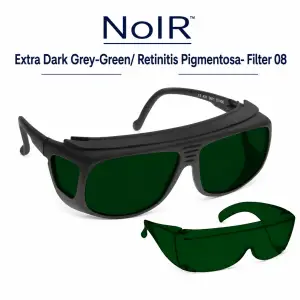 NoIR Filter 08 extra dark grey-green glasses for retinitis pigmentosa