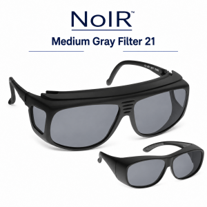NoIR Filter 21 medium gray fit-over glasses for glare reduction