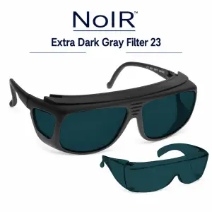 NoIR Filter 23 extra dark gray fit-over glasses for severe light sensitivity