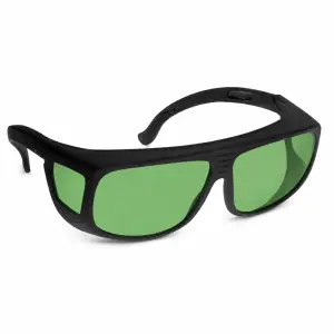 NoIR green fit-over glasses with black wrap-around frame