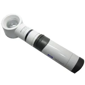 12.5X / 50D Eschenbach LED Lighted Hand Held, Stand Magnifier - 1.5 Inch Lens