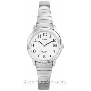Timex Ladies Indiglo Silver Tone Watch with Date