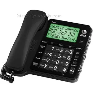 AT&T Big Button Corded Black Speakerphone with Large Numbers