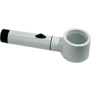 7X Illuminated Hand Held Stand Magnifier - 2.0 Inch Lens