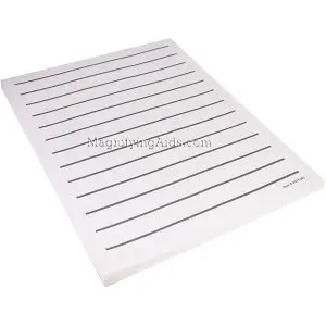 White Bold Line Paper - 8.5 x 11 - Lines 7/8" Apart
