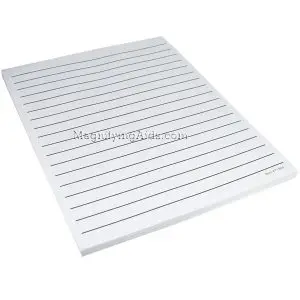 White Bold Line Paper - 8.5 x 11 - Lines 9/16" Apart