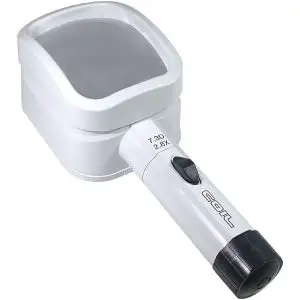 2.8X COIL LED Illuminated Hand-Held Stand Magnifier - 4 x 3 Inch Lens