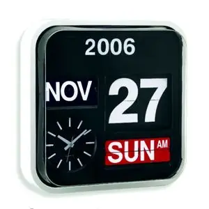 Large Number Wall Hanging Flip Clock, Day and Calendar