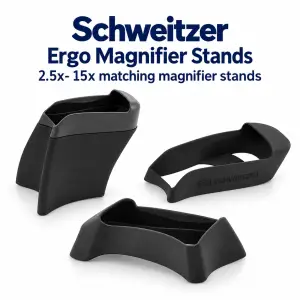 Schweitzer Ergo magnifier stands for matching handheld magnifiers 2.5x to 15x