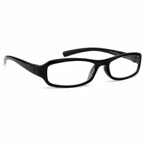 Calabria 8034 +5.00 high-power reading glasses with black rectangular frame