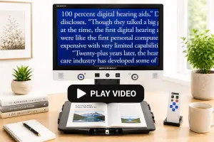 play video for 22" compact video magnifier for low vision peoples