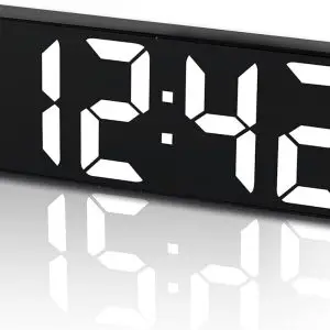 Dual Alarm Digital Alarm Clock – Bright 2” LCD Display, Temperature Readout
