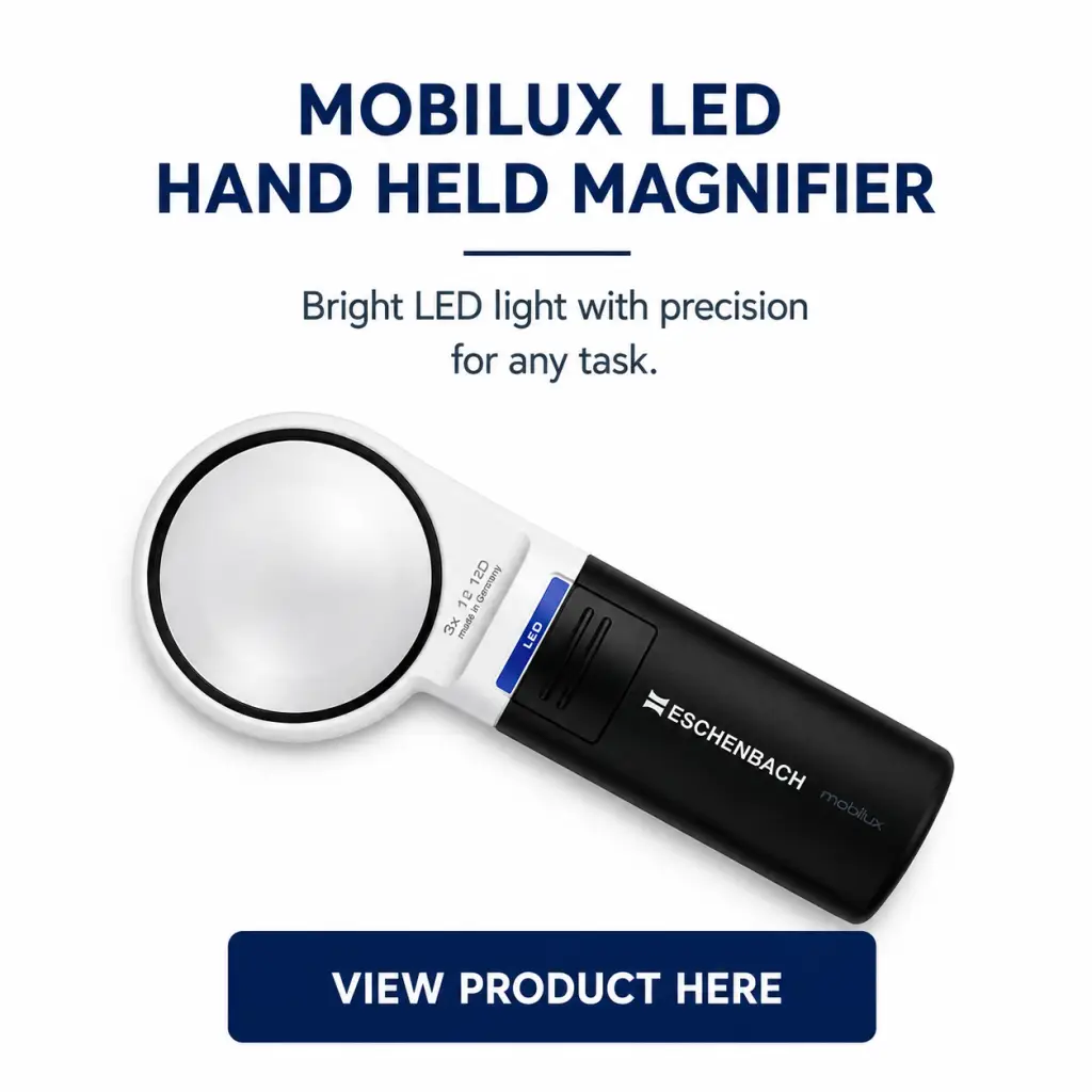 round light up magnifier handheld