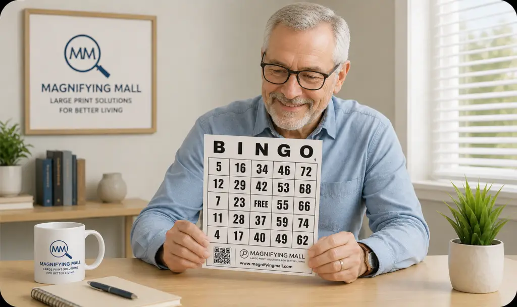 large print bingo card