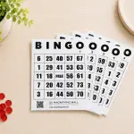 set of 5 extra large bingo card