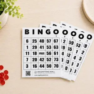 set of 5 extra large bingo card