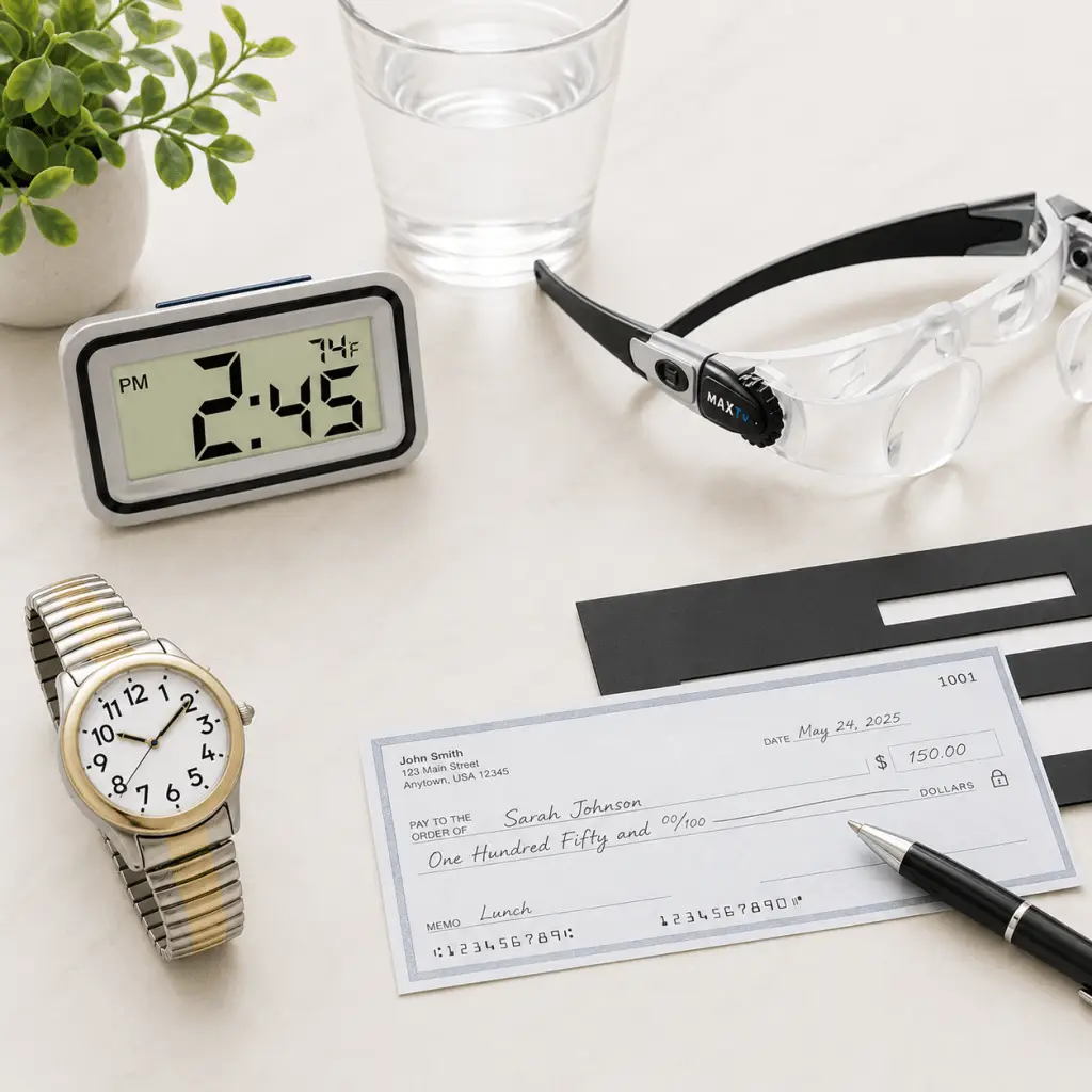 Magnifying glass-reading glasses- low vision watch