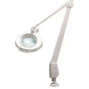 Dazor LMC150-11-WH LED Magnifier Lamp Clamp Mount 3.75X 11 Diopter Low Vision