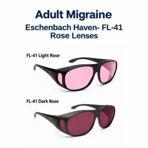 dult migraine FL-41 rose lens fit-over glasses – Eschenbach Haven light and dark rose
