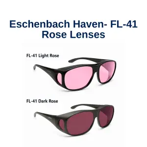 Eschenbach Haven FL-41 rose lens glasses in light rose and dark rose tints